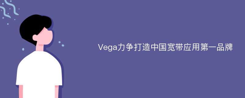 Vega力争打造中国宽带应用第一品牌